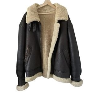 USAF BOMBER JACKET XL GENUINE SHEARLING LEATHER FLIGHT TYPE G-8